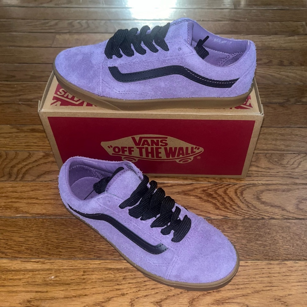 Vans Old Skool Lowpro Sneakers Hairy Suede Grape Jam Purple Women’s Size 6 NEW